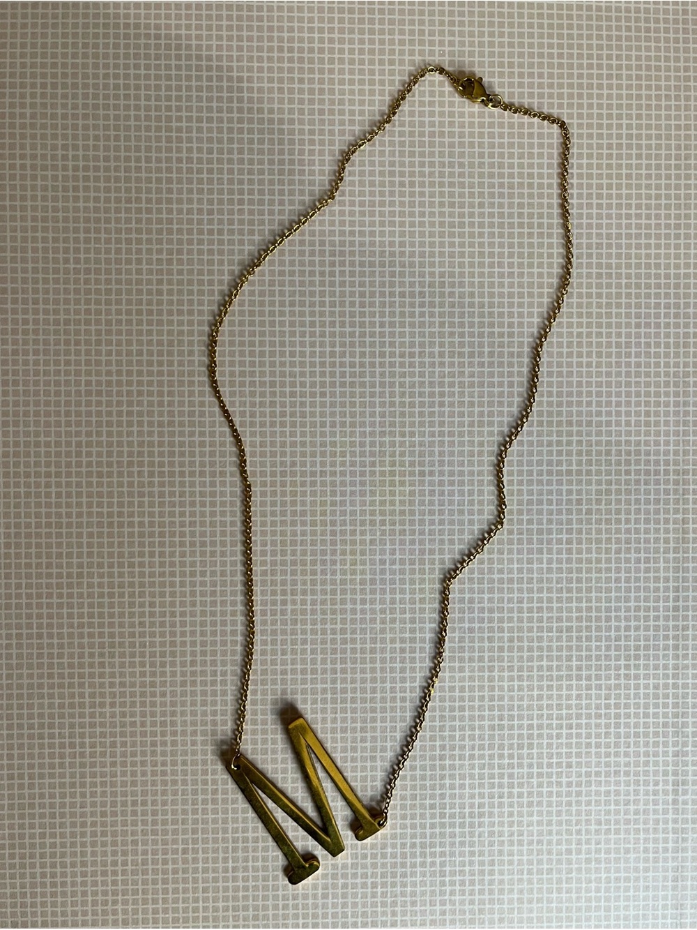 Gold Letter M Necklace - Women Jewelry